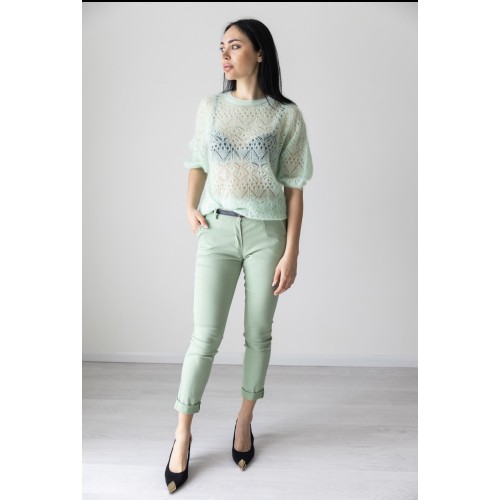 Pantalone skinny con cintura