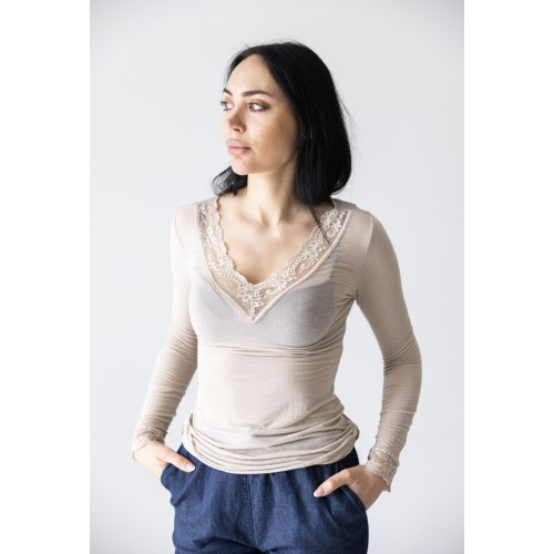 Maglia in cashmere, Bland e pizzo