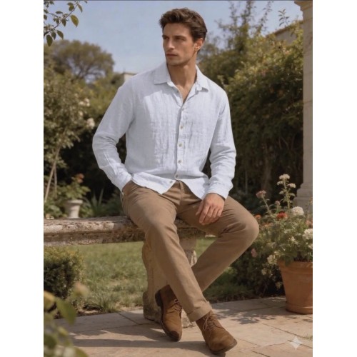 copia di Camicia in lino con collo